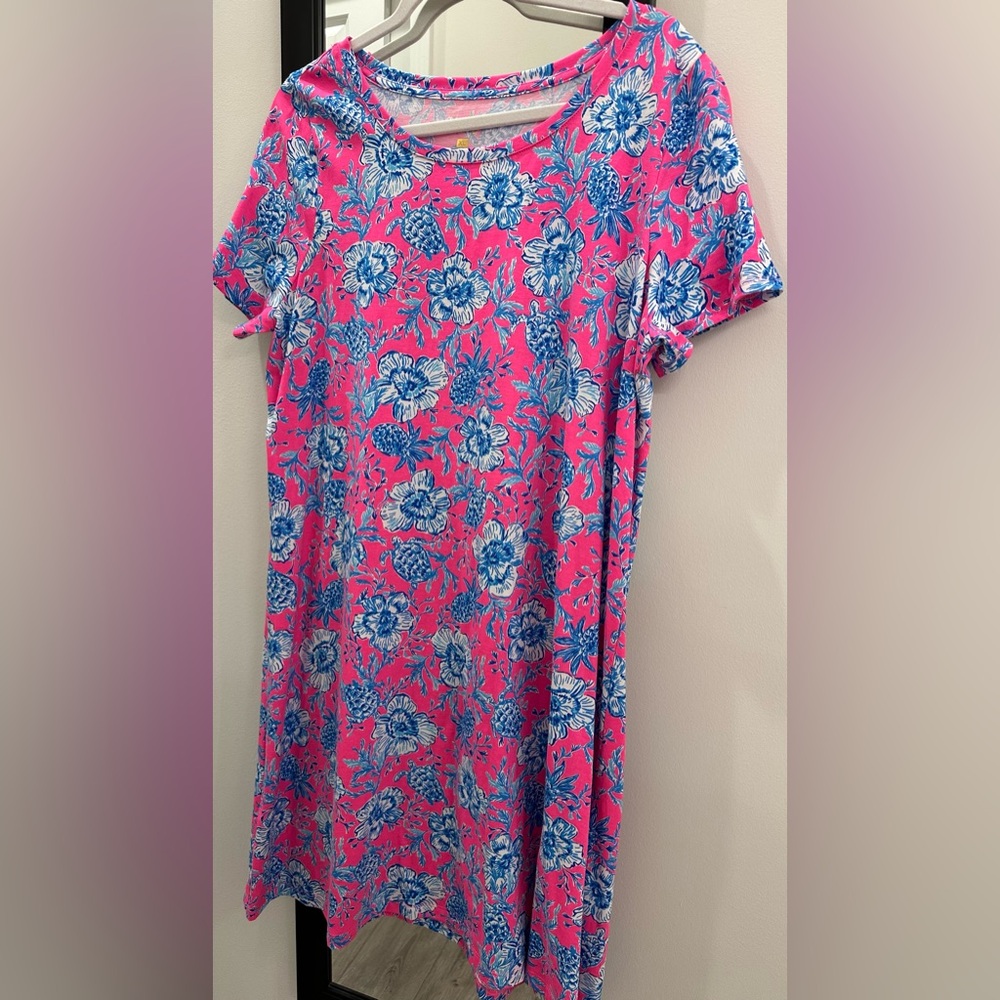 Lilly Pulitzer Pink and Blue Floral Top
